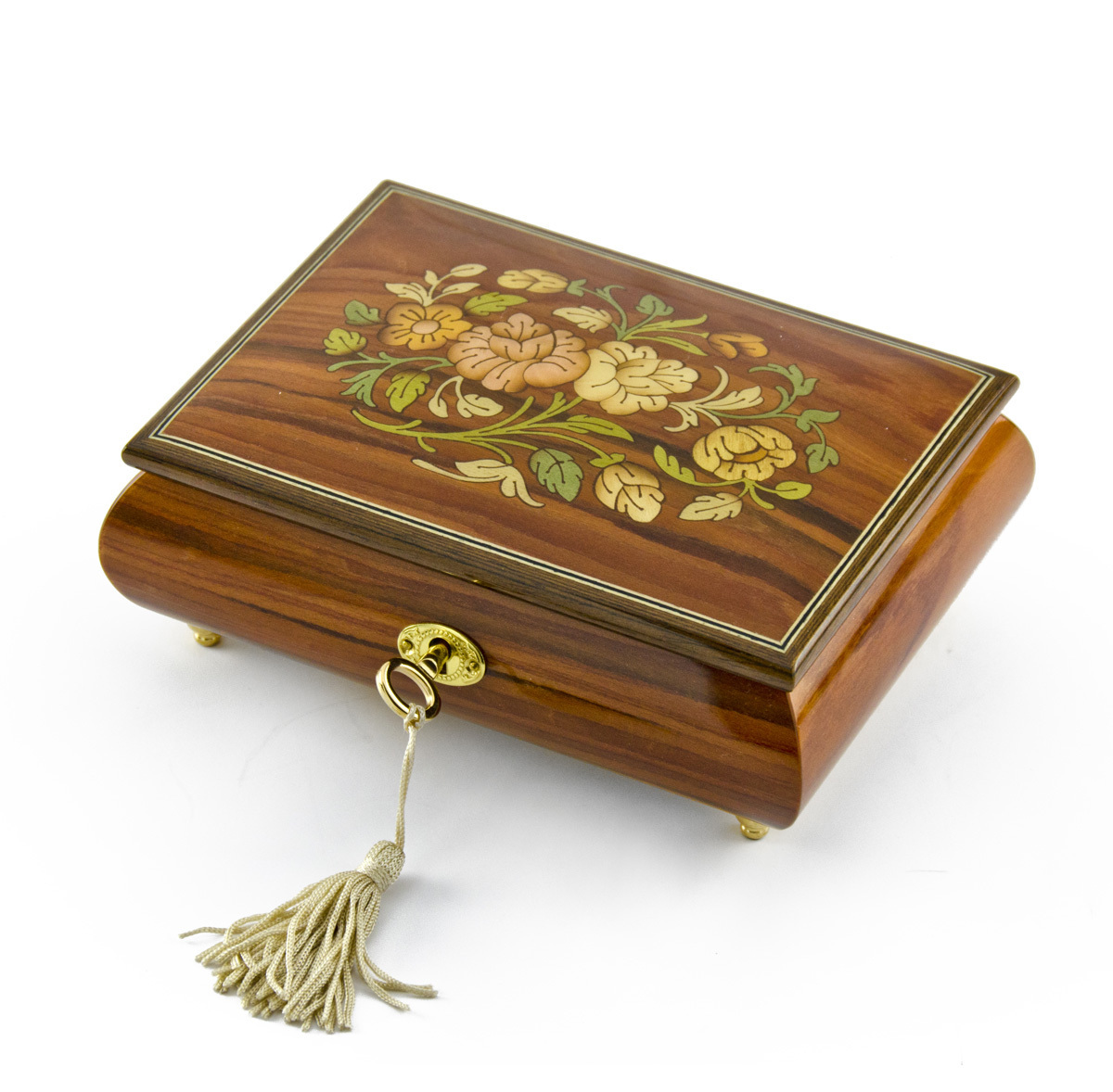 Personalized Engraved Rosewood Finished Jewelry Box Elise